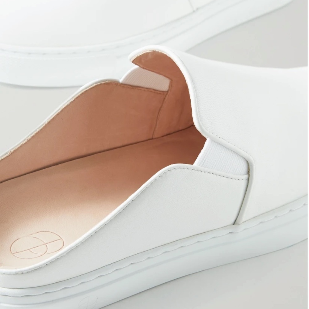 Porte & Paire White Backless Slip on Sneakers (exclusive to Net a Porter) - Picture 2 of 16